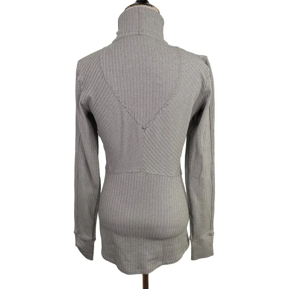 Lululemon Grey Kanto Catch Me Herringbone 1/2 Zip Pullover Size 6